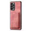 Samsung Galaxy A41 Retro Leather Card Bag Magnetic Phone Case - Pink - 2