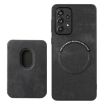 Samsung Galaxy A71 Retro Leather Card Bag Magnetic Phone Case - Black - 3