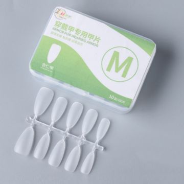 10pairs of 100pcs/Box Frosted False Nails Almond Nail M - 1
