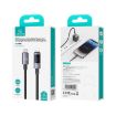 USAMS Type-C to 8 Pin 30W Fast Charge Data Cable - 1.2m (Black) - 6