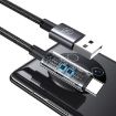 USAMS USB to Type-C 6A Fast Charge Data Cable, 1.2m - Black - 3