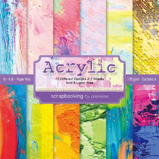 6 inch DIY Album Scrapbook Paper Set - 24 Sheets - 1