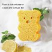 Cute Cartoon Bunny Bath Sponge - Soft Wood Pulp Scrubber - 6