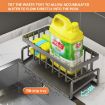 Multifunctional Kitchen Sink Drain Rack Gray - 3