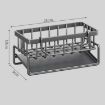 Multifunctional Kitchen Sink Drain Rack Gray - 9
