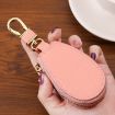 Large Capacity Car Key Storage Bag - Pink Leather - 1