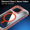 iPhone 13 Dual-Color Clear Acrylic Hybrid TPU MagSafe Phone Case - Orange - 6
