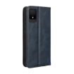 TCL 502 Blue Leather Phone Case - Retro Texture, Magnetic Buckle - 3