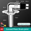 Elbow Type Washing Machine Floor Drain Joint Pipe Connector A3 - 2