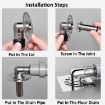 Elbow Type Washing Machine Floor Drain Joint Pipe Connector A4 - 9