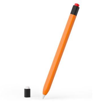 Apple Pencil 1 Retro Liquid Silicone Stylus Case - Orange - 1