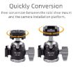 XILETU MC-22 Mini Tripod Ball Head Double Cold Shoe Design - 3