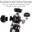 XILETU MC-22 Mini Tripod Ball Head Double Cold Shoe Design - 4