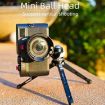 XILETU MC-22 Mini Tripod Ball Head Double Cold Shoe Design - 6