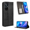Blackview A200 Pro Leather Phone Case - Magnetic Buckle, Retro Texture (Black) - 1