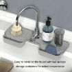 Picture of Silicone Drainage Mat Splash-Proof Silicone Pad Kitchen Bath Faucet Drainage Basket (Gray)