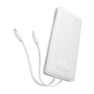 Picture of Baseus Airpow Lite 22.5W 10000mAh Power Bank Dual-Cable Version (White)