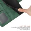 Motorola Moto G04/G24 HT04 Green Leather Phone Case with Lanyard - 7