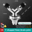 Y-shape Washing Machine Floor Drain Joint Pipe Connector C4 - 2