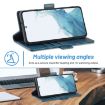 Samsung Galaxy S23 FE LC.IMEEKE Blue Leather Phone Case - 5