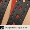 Picture of Dandali Ladies Microfiber Bottom Love Pin Buckle Belt Versatile Jeans Waistband, Length: 105cm (Coffee)
