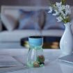 Mini USB Car Home Colorful Light Bottle Micro Landscape Humidifier Blue - 1