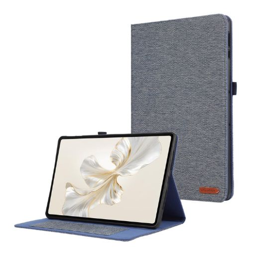 For Honor Pad 9 Tablet Case - Blue Leather Texture Flip Case - 1