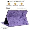 Samsung Galaxy Tab S9 FE Cartoon Sakura Cat Embossed Leather Tablet Case Purple - 7