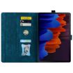 Samsung Galaxy Tab S9 FE Cartoon Sakura Cat Embossed Leather Tablet Case Blue - 3