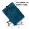 Samsung Galaxy Tab S9 FE Cartoon Sakura Cat Embossed Leather Tablet Case Blue - 6