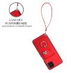 Samsung Galaxy A12 Red PU Phone Case with Lanyard - 3