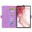 Samsung Galaxy Tab S9 FE Love Butterfly Embossed Leather Tablet Case - Purple - 4