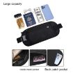 Picture of Passport Fit Invisible Waterproof Cell Phone Waist Pack Anti-theft Brush Travel Document Organizer Bag (Light Grey)