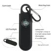 Women's Anti-Pervert Alarm with LED Flashing Light - Black - 2