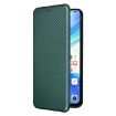 For Honor X7b Carbon Fiber Texture Flip Leather Phone Case Green - 2