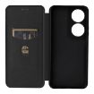 For Honor X7b Carbon Fiber Texture Flip Leather Phone Case - Black - 4