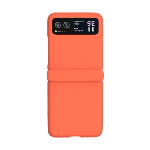 Motorola Razr 40 3 in 1 Skin Feel PC Phone Case - Orange - 1
