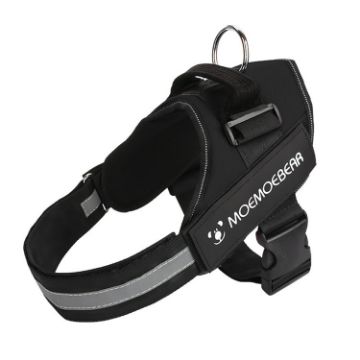 XL Black K9 Chest Strap Traction Rope for 28-40kg Dogs - 1