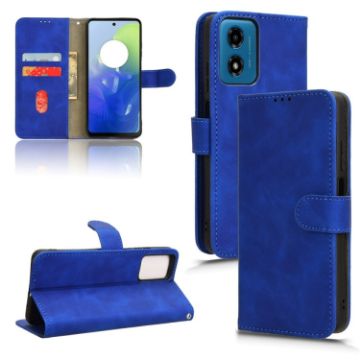 Motorola Moto G04/G24 Blue Leather Phone Case - 1