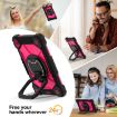 Samsung Galaxy Tab A7 Lite 2021 Hybrid PC Tablet Case Black Rose Red - 2