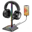 New Bee Dual Output Colorful Headset Display Rack HUB Expansion Headphone Holder - 2