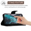 Nokia C22 Rhombic Texture Flip Leather Phone Case - Black - 3