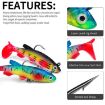 Picture of PROBEROS DW6087 T-Tail Lead Fish Soft Lure Sea Bass Boat Fishing Bionic Fake Bait, Specification: 7.5cm/13.5g (Color A)