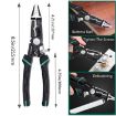 TUOSEN 9-in-1 Wire Stripper & Crimping Tool - Pointed Nose, Cable Cutting - 3