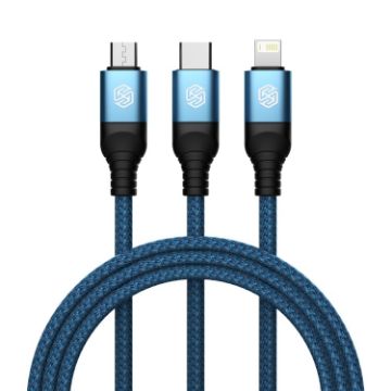 Nillkin Swift Pro 3 in 1 Fast Charging Cable - Blue - 1
