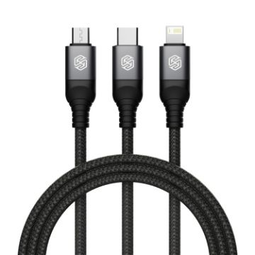 Nillkin Swift Pro 3 in 1 Fast Charging Cable - Black - 1