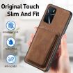OPPO Find X5 Pro Retro Leather Card Bag Magnetic Phone Case - Brown - 6