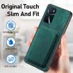 OPPO A5 Retro Leather Card Bag Magnetic Phone Case - Green - 6