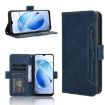 Blue Leather Phone Case for BLU G53 with Card Slots - Calf Texture - 1