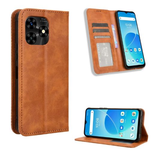 UMIDIGI G5 Mecha Leather Phone Case - Brown - 1